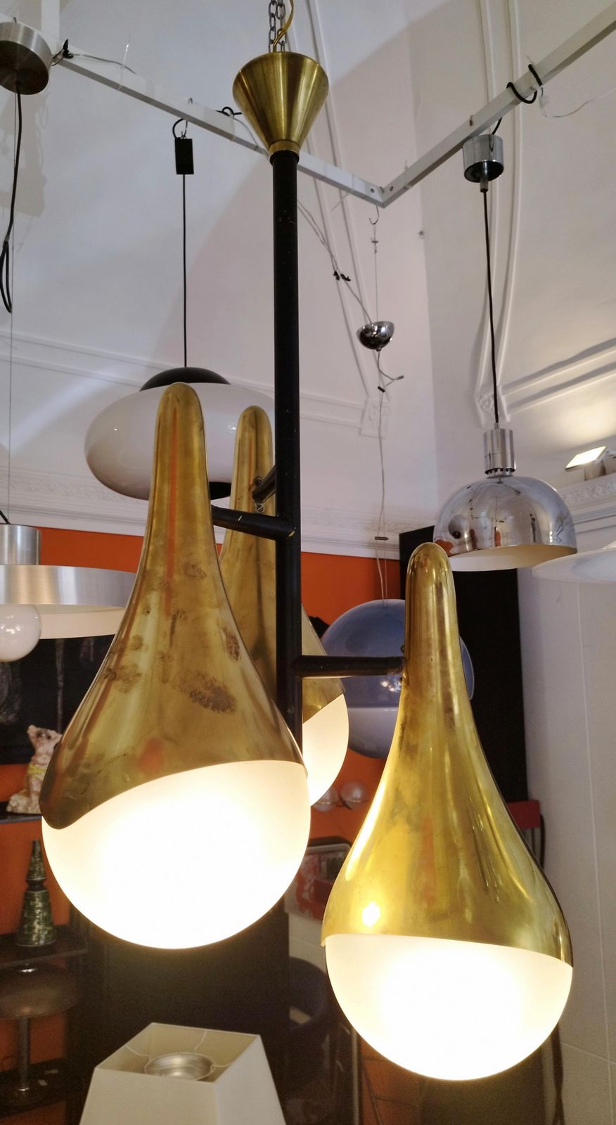 Max Ingrand For Fontana Arte Rare Chandelier, Italy 1960 photo furniture