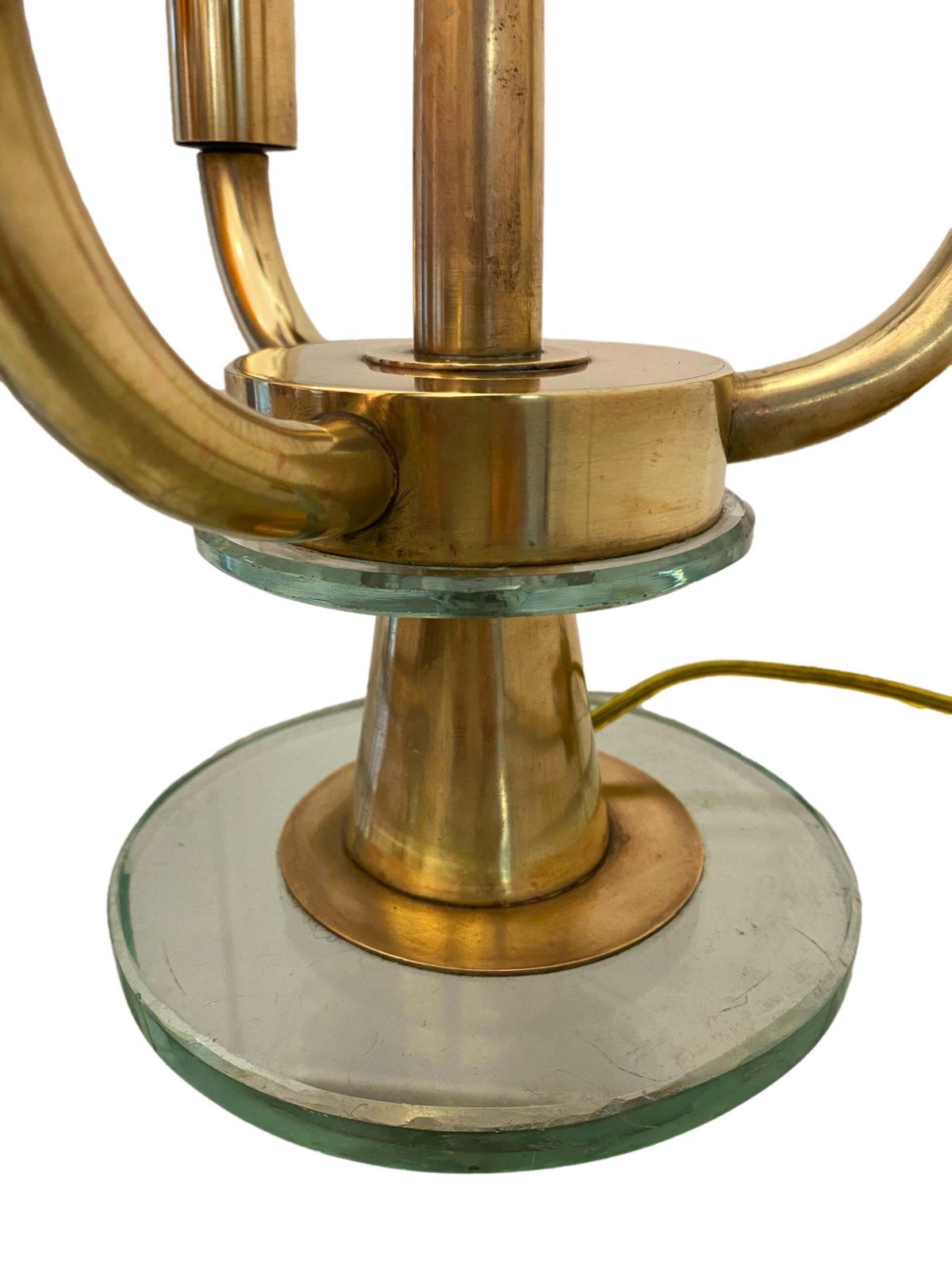 Pietro Chiesa Fontana Arte Style Brass Table Lamp, Italy, 1940s photo 1020.0