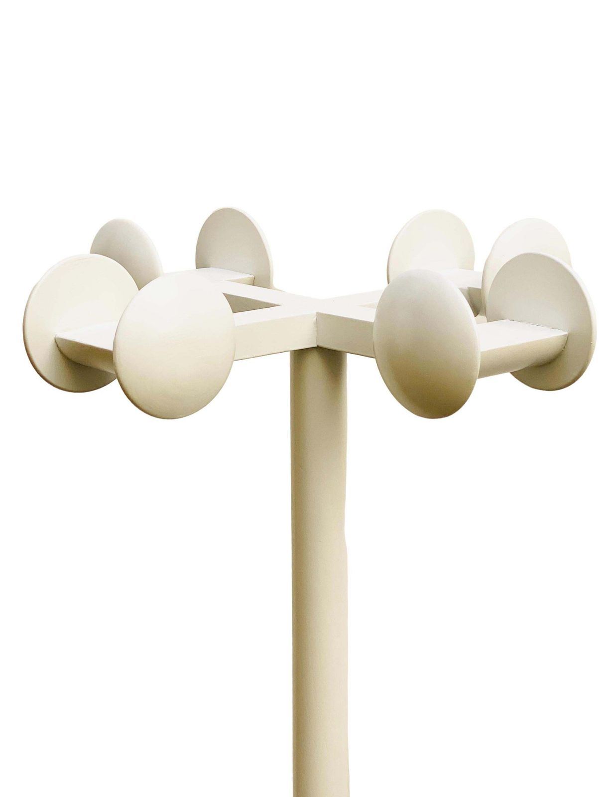Modern White Lacquered Wood Coat Rack, Italy, 1970s photo Furniture
