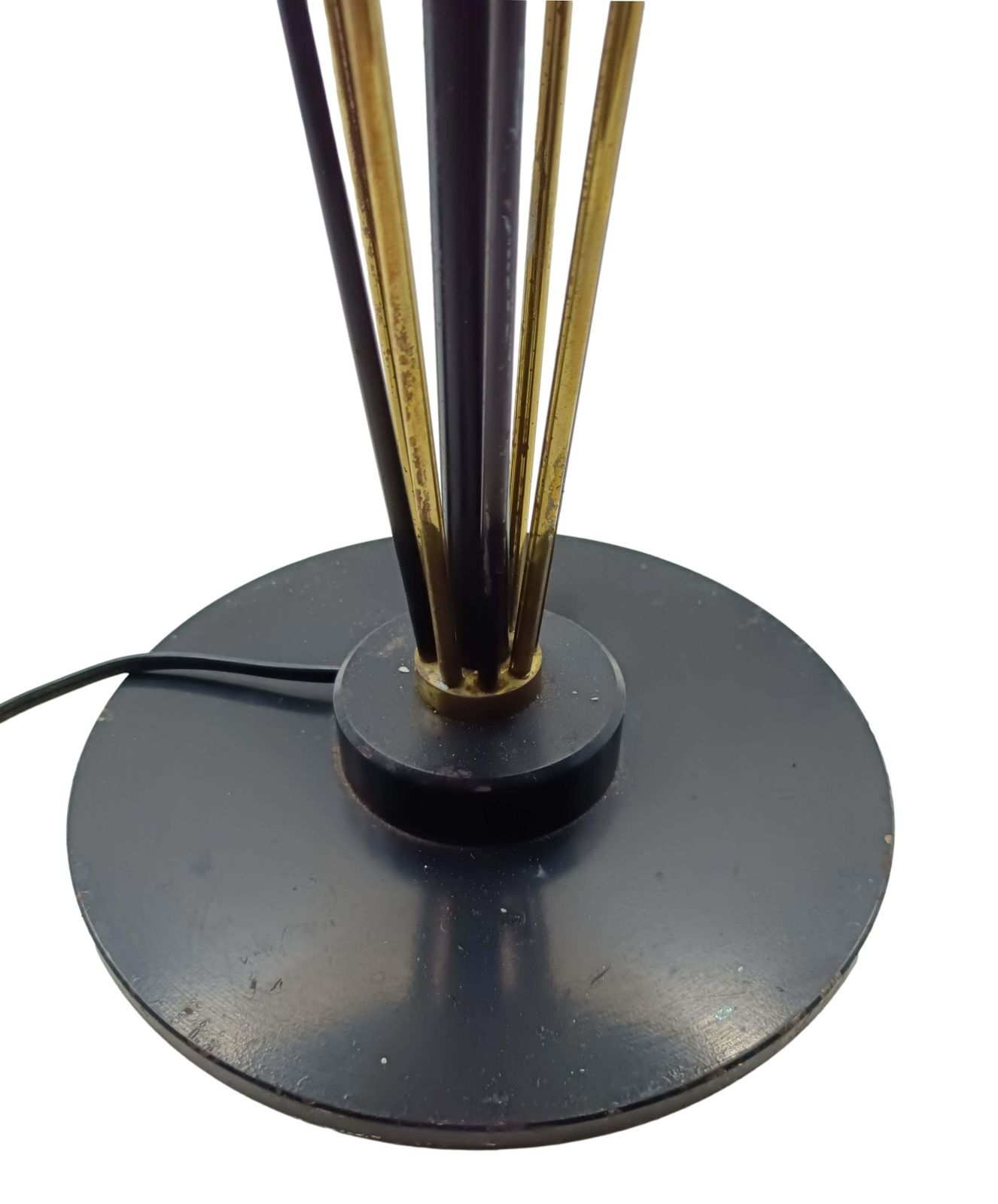 Oscar Torlasco Attrib. Brass And Painted Metal Table Lamp, Italy 1960s photo 1530.0