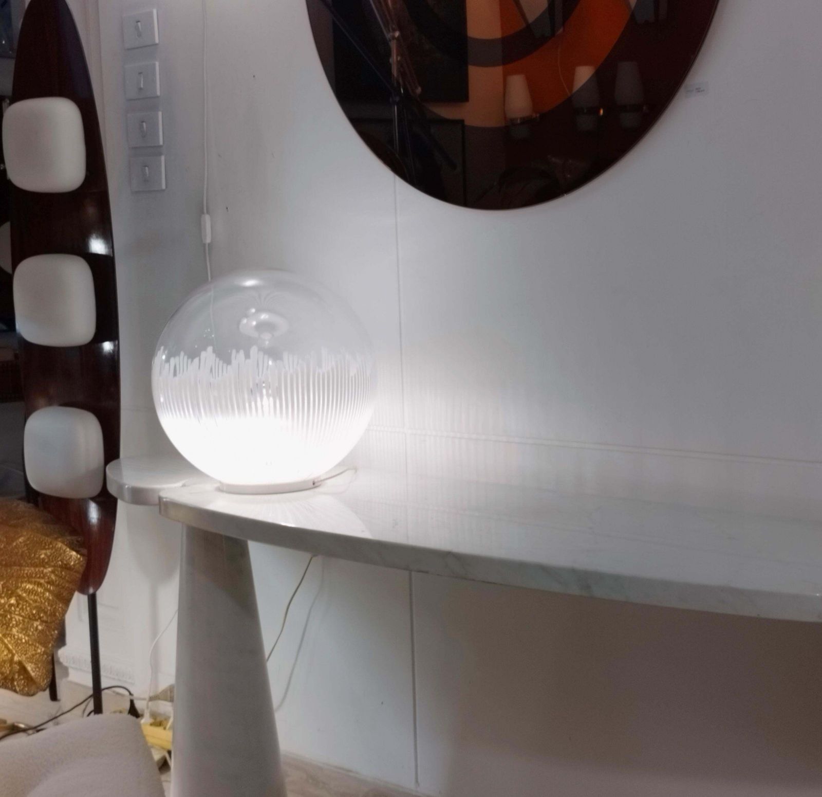 Ludovico Diaz De Santillana For Venini "Anemone" Table Lamp, Italy, 1970s photo vinterior