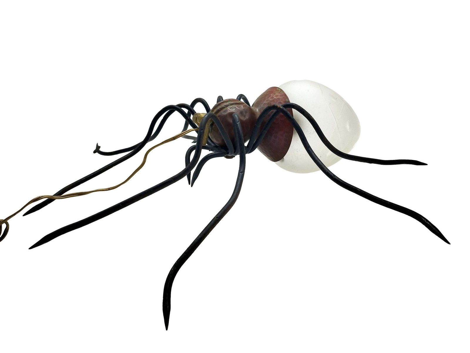 Metal And Glass Spider Wall Lamp, Italy, 1950s photo Lighting