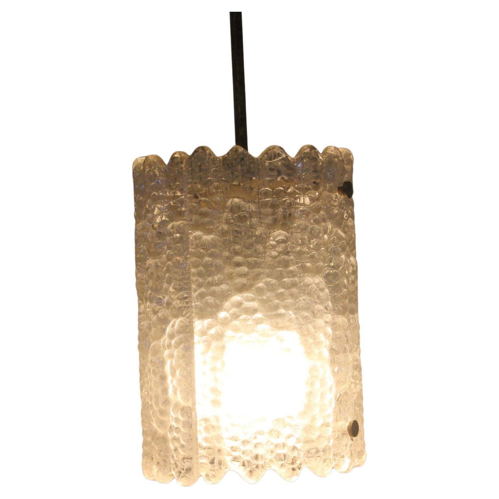 Messing & Glazen Hanglamp Van Carl Fagerlund Voor Orrefors, Jaren 1960