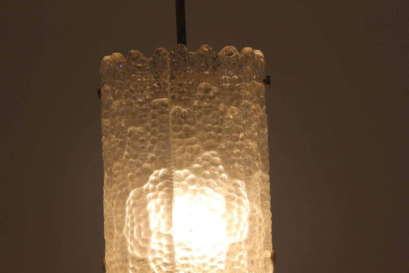 Messing & Glazen Hanglamp Van Carl Fagerlund Voor Orrefors, Jaren 1960 photo for sale
