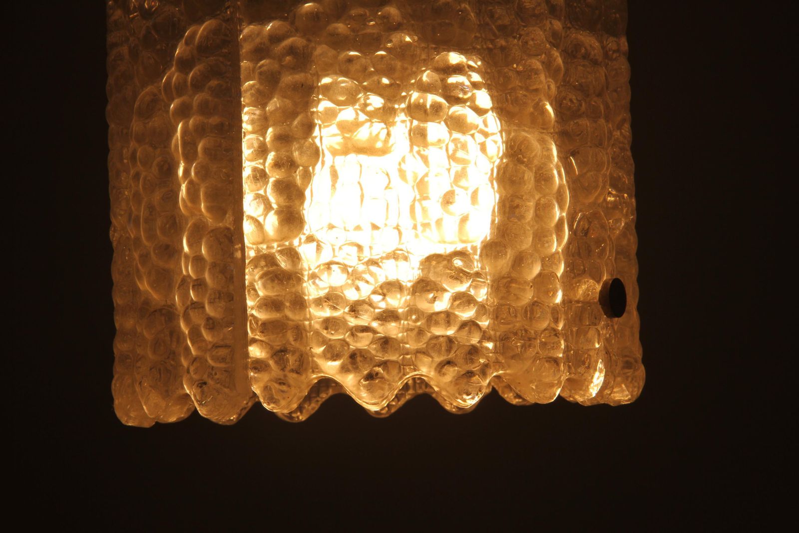 Messing & Glazen Hanglamp Van Carl Fagerlund Voor Orrefors, Jaren 1960 photo vintage