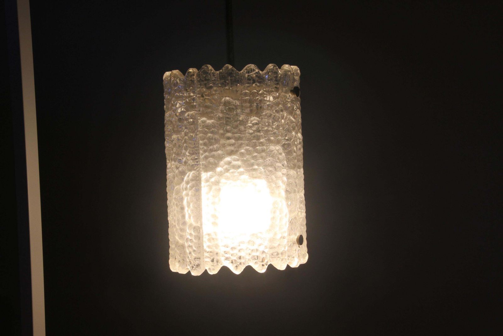 photo for sale Messing & Glazen Hanglamp Van Carl Fagerlund Voor Orrefors, Jaren 1960