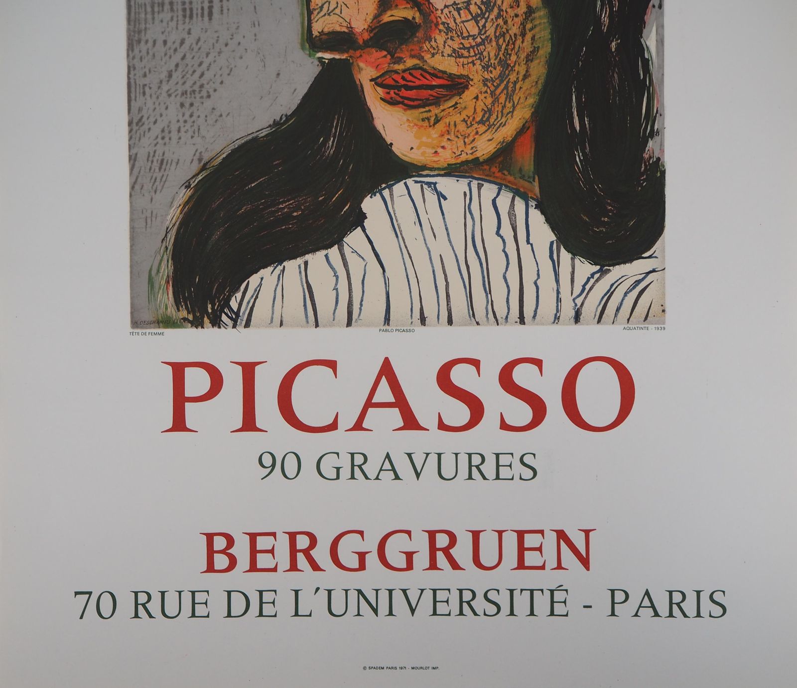 Woman Portrait   Lithograph Poster : Berggruen    Mourlot 1971 (Cwiklitzer #386)1971 photo buy