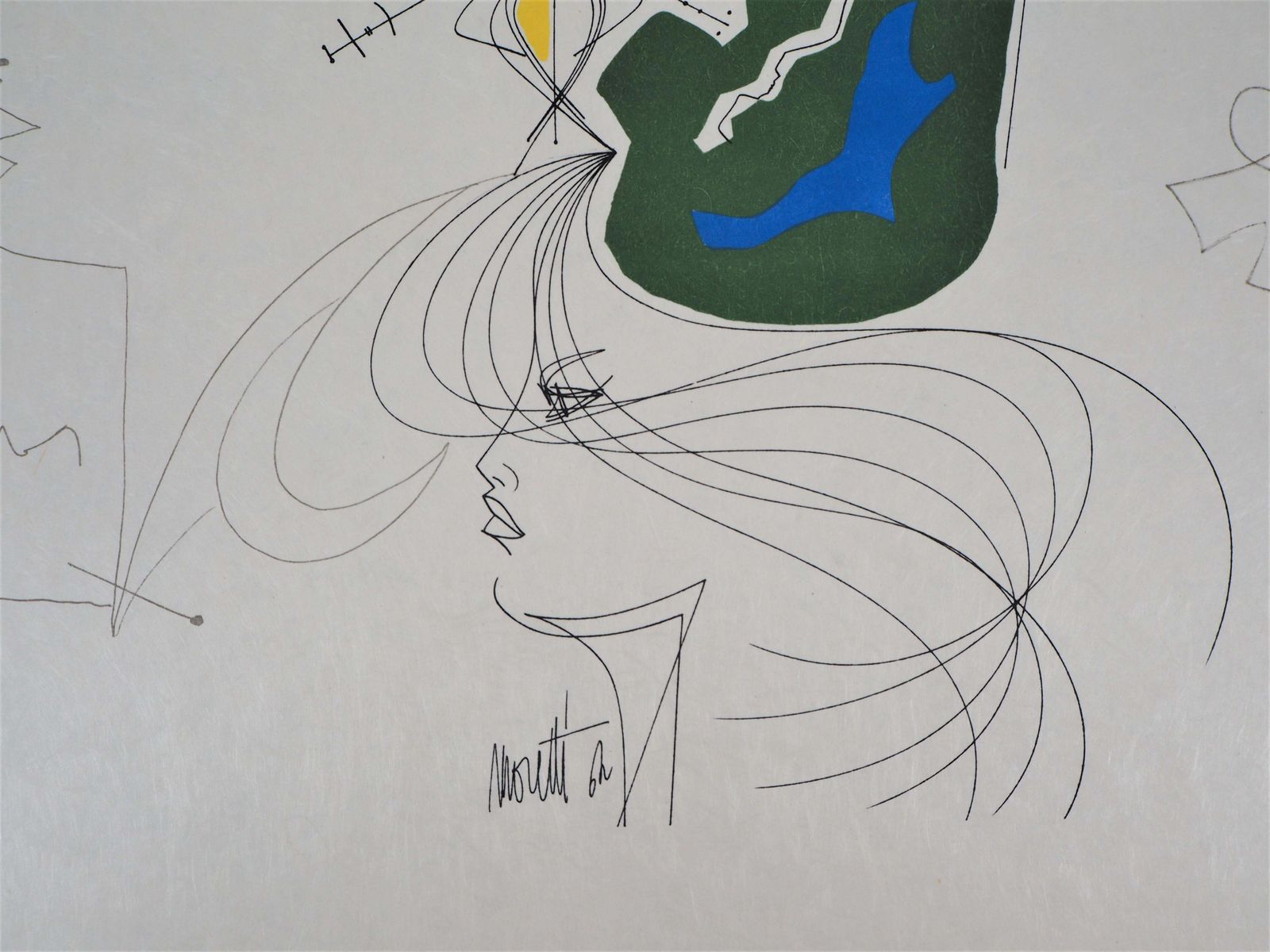 Jean Cocteaujean Cocteau And Raymond Moretti : The Spirits   Original Hansigned Lithograph1973 photo for sale