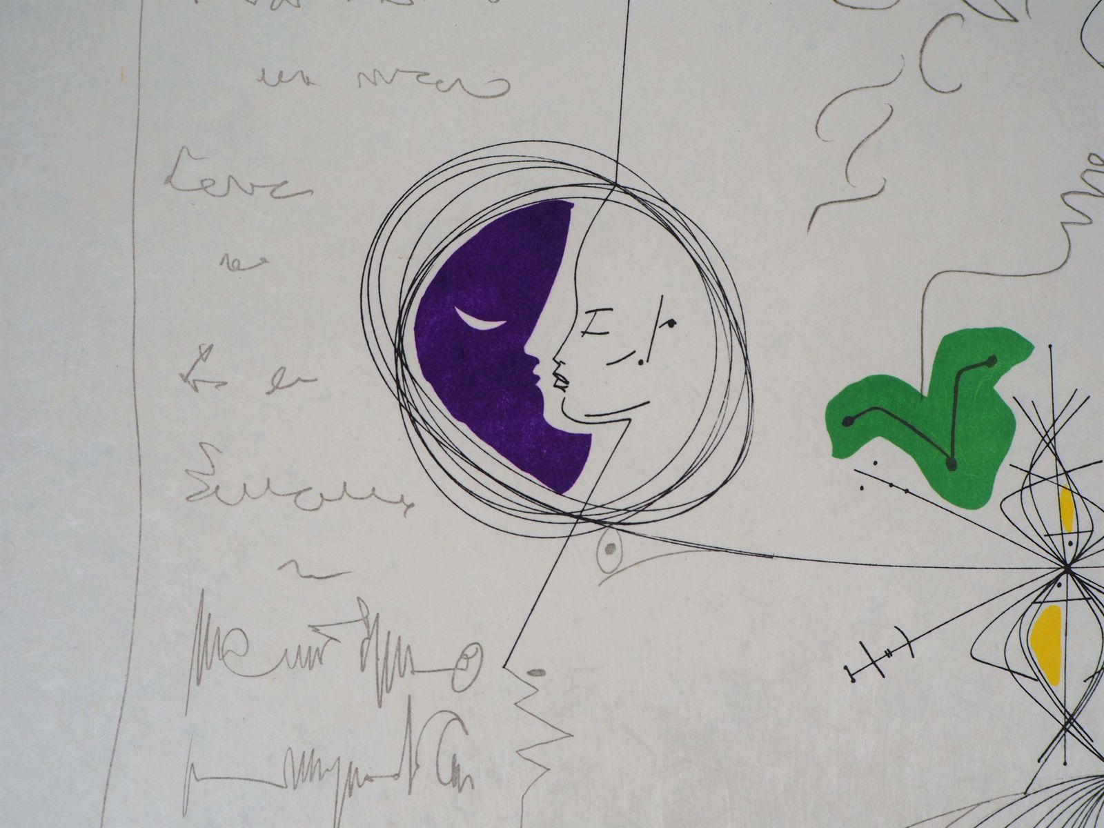 Jean Cocteaujean Cocteau And Raymond Moretti : The Spirits   Original Hansigned Lithograph1973 photo 340.0