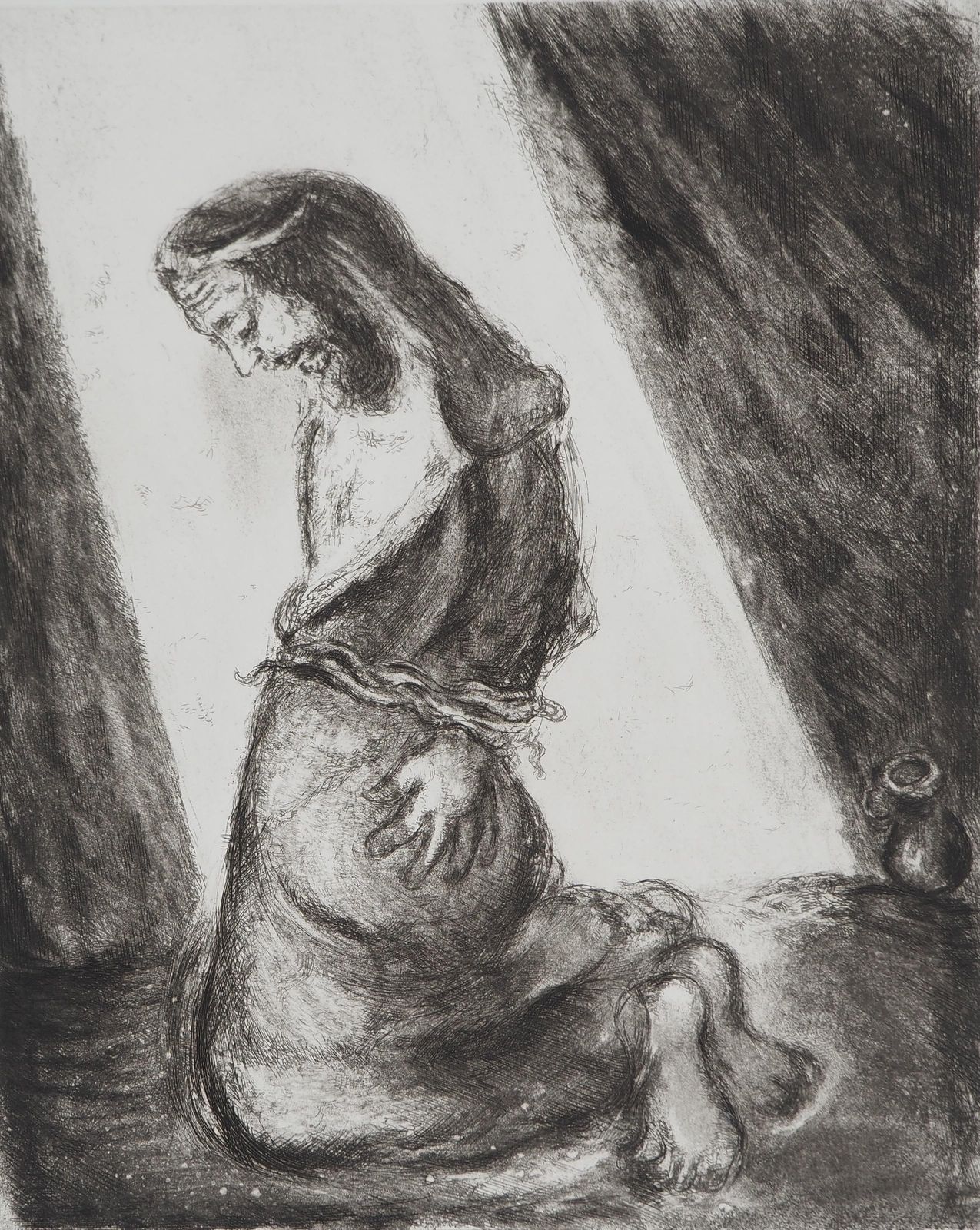 Marc Chagallbible : Jeremiah In The Pit, 1939   Original Etching1939 photo furniture
