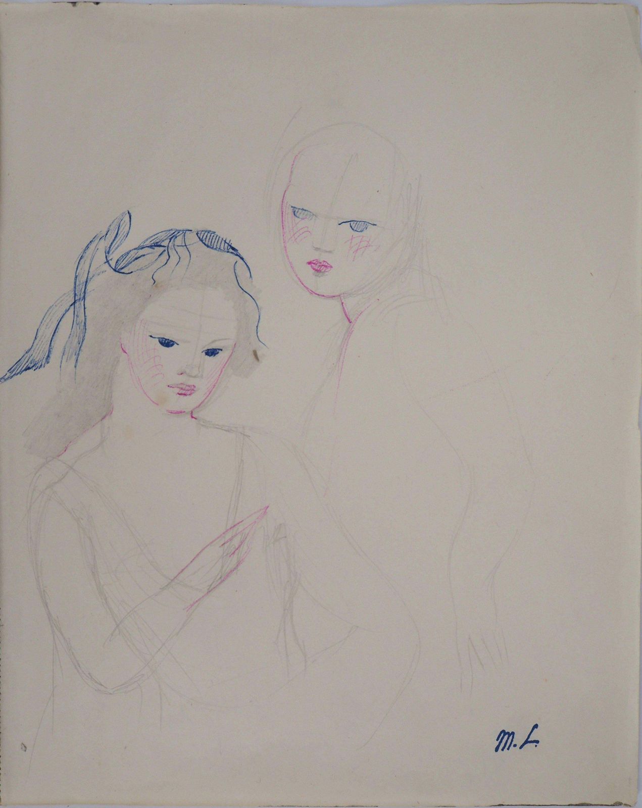 Marie Laurencinlovers   Original Ink And Pencil Drawing, 19531953