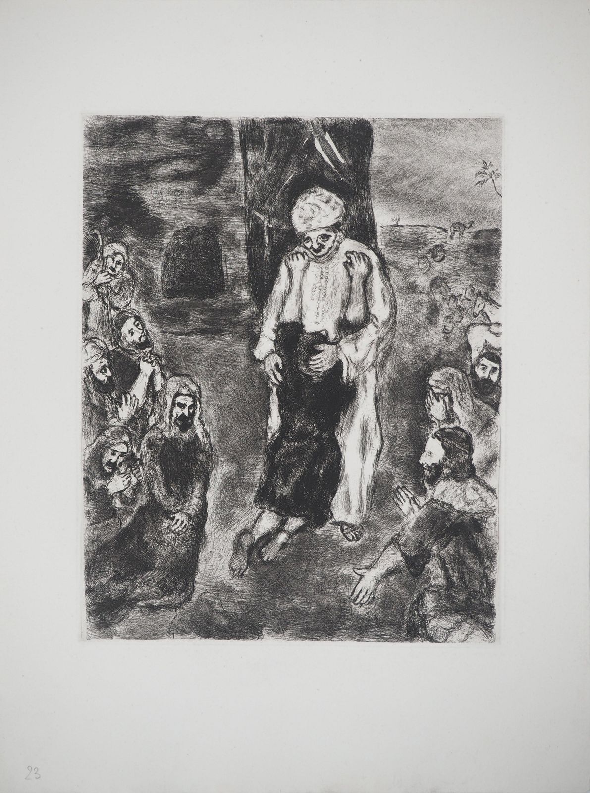 Marc Chagallbible : Joseph Recognized By His Brothers   Original Etching (Vollard #220)1939