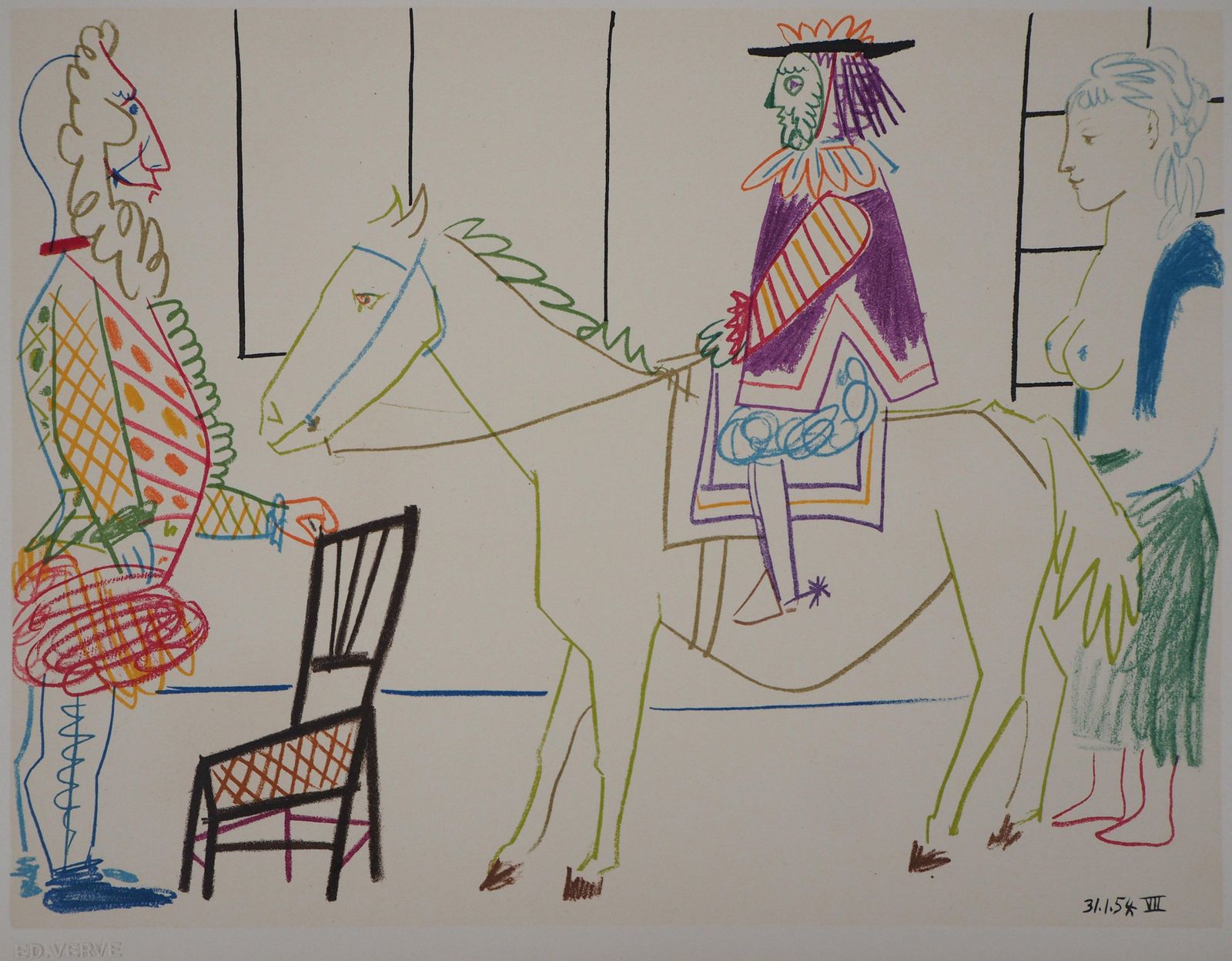 (After) Pablo Picassothe Parade   Lithograph On Wove Paper   Verve, Mourlot 1954