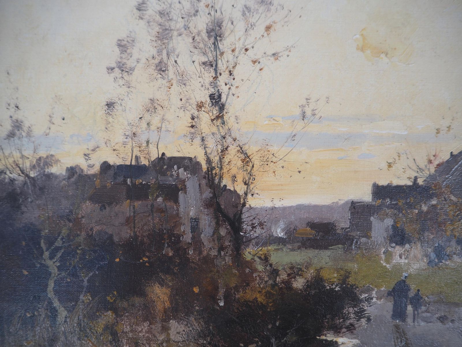 Eugene Galien Lalouenormandy, Arriving Near The Old Farm   Original Painting On Canvas   Signed photo furniture