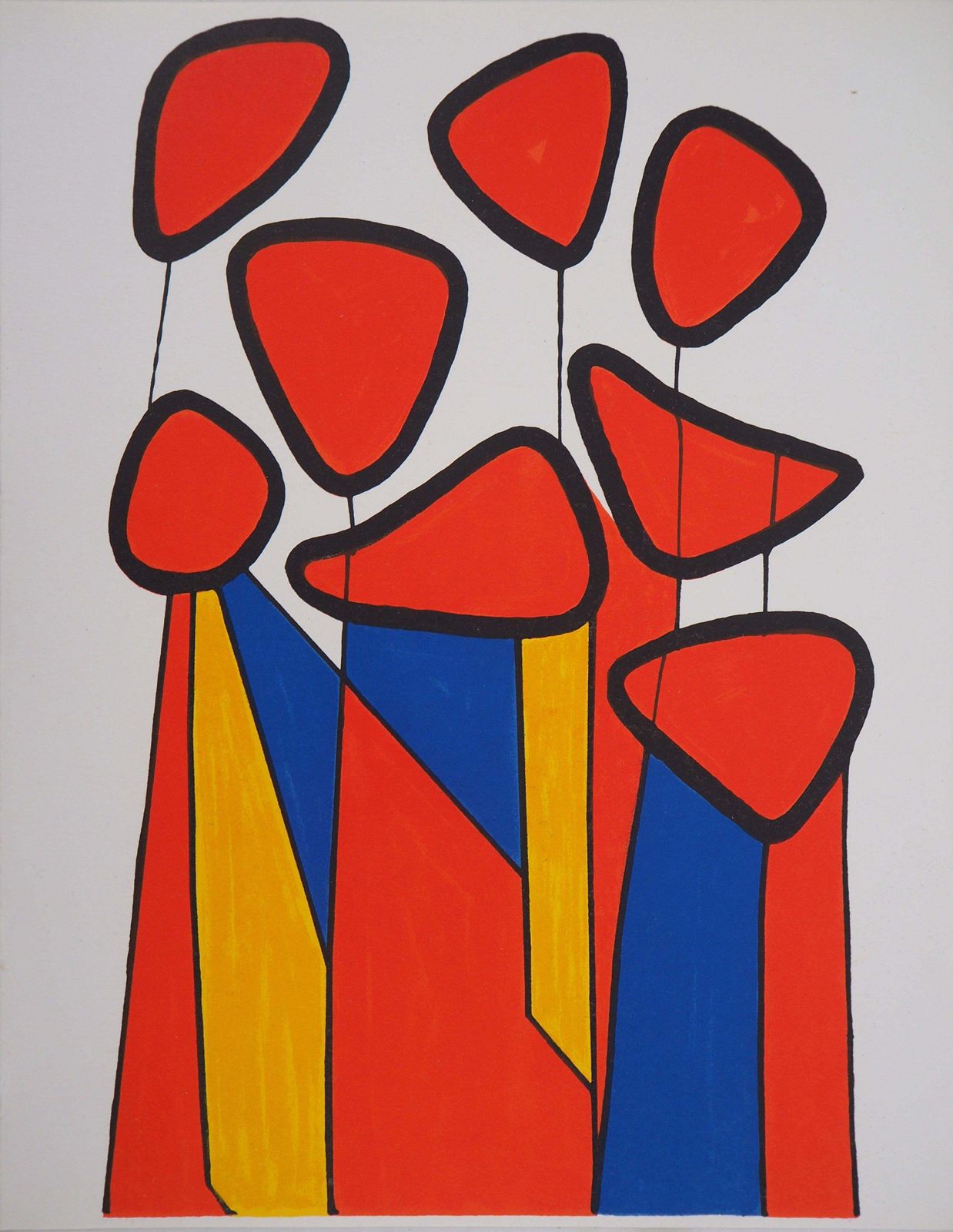 Alexander Caldercomposition In Red, Yellow And Blue   Lithograph   Mourlot, 19721972
