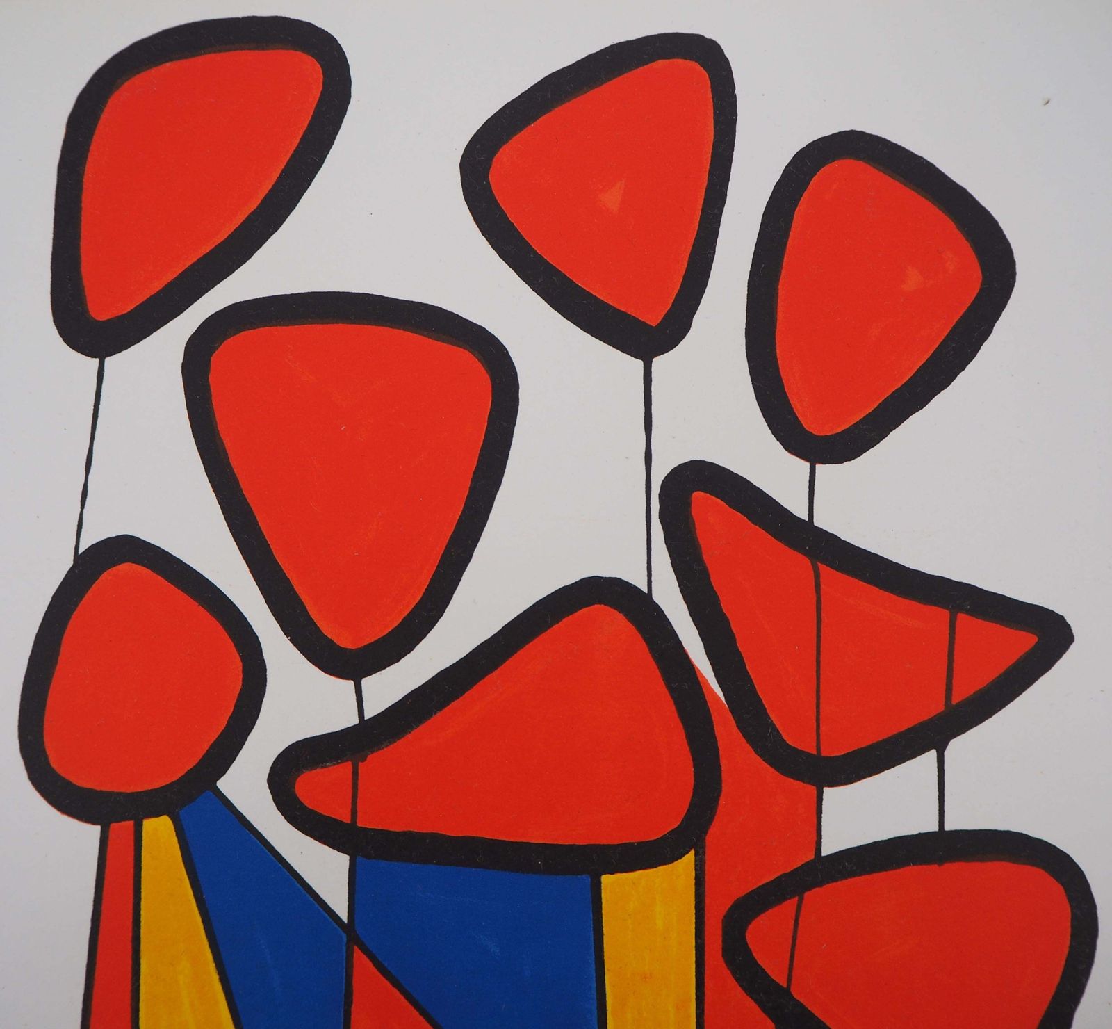 Alexander Caldercomposition In Red, Yellow And Blue   Lithograph   Mourlot, 19721972 photo 510.0