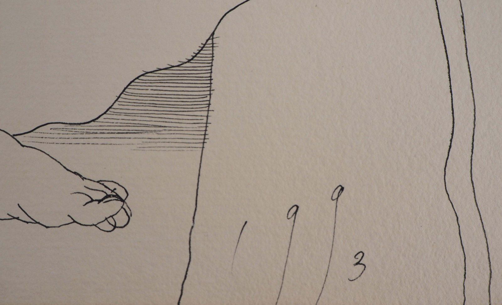 Miguel Condelovers And Pilgrim   Original Ink Drawing, Handsigned1993 photo Art