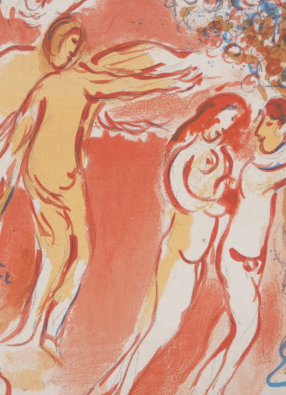 Marc Chagallthe Bible : Adam And Eve Banished From Paradise   Original Lithograph1960 photo for sale