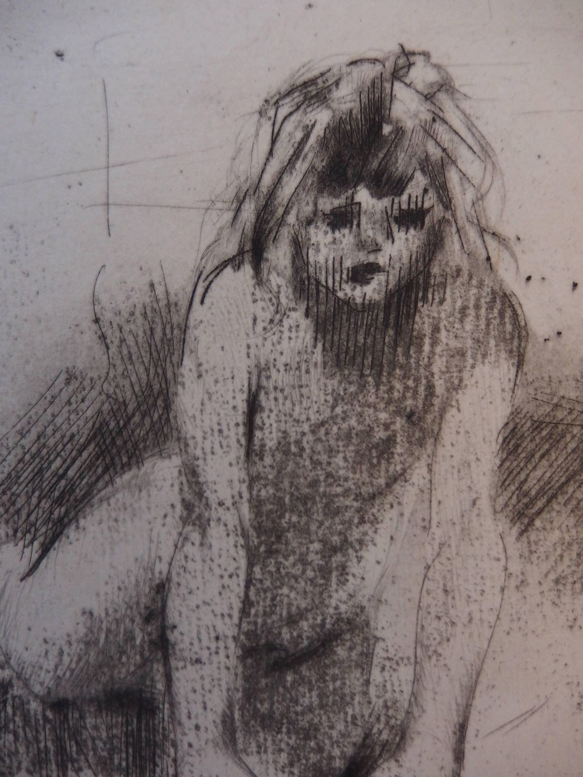 Jacques Villonyoung Girl With The Cats   Original Handsigned Etching   30 Copies1907 photo 637.0