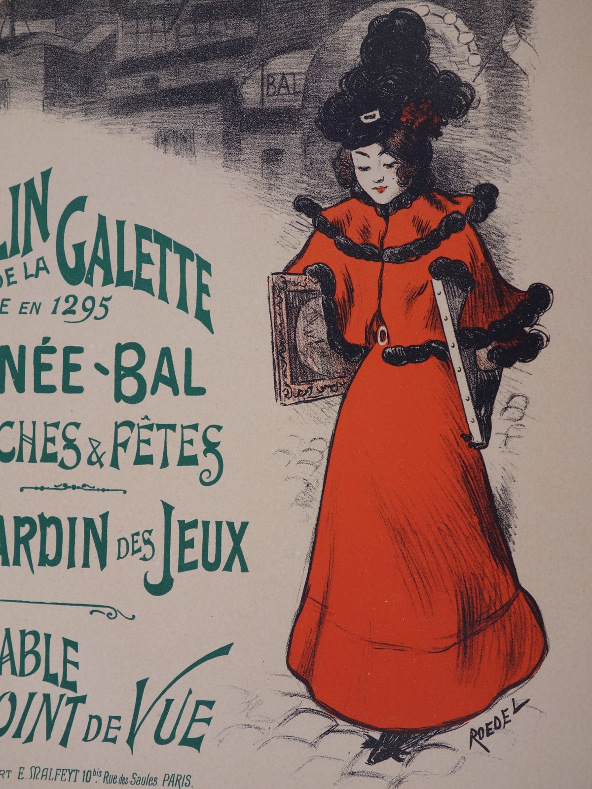 Auguste Roedelmontmartre : Moulin De La Galette   Lithograph (Les Maîtres De L'affiche), 18971897 photo vinterior