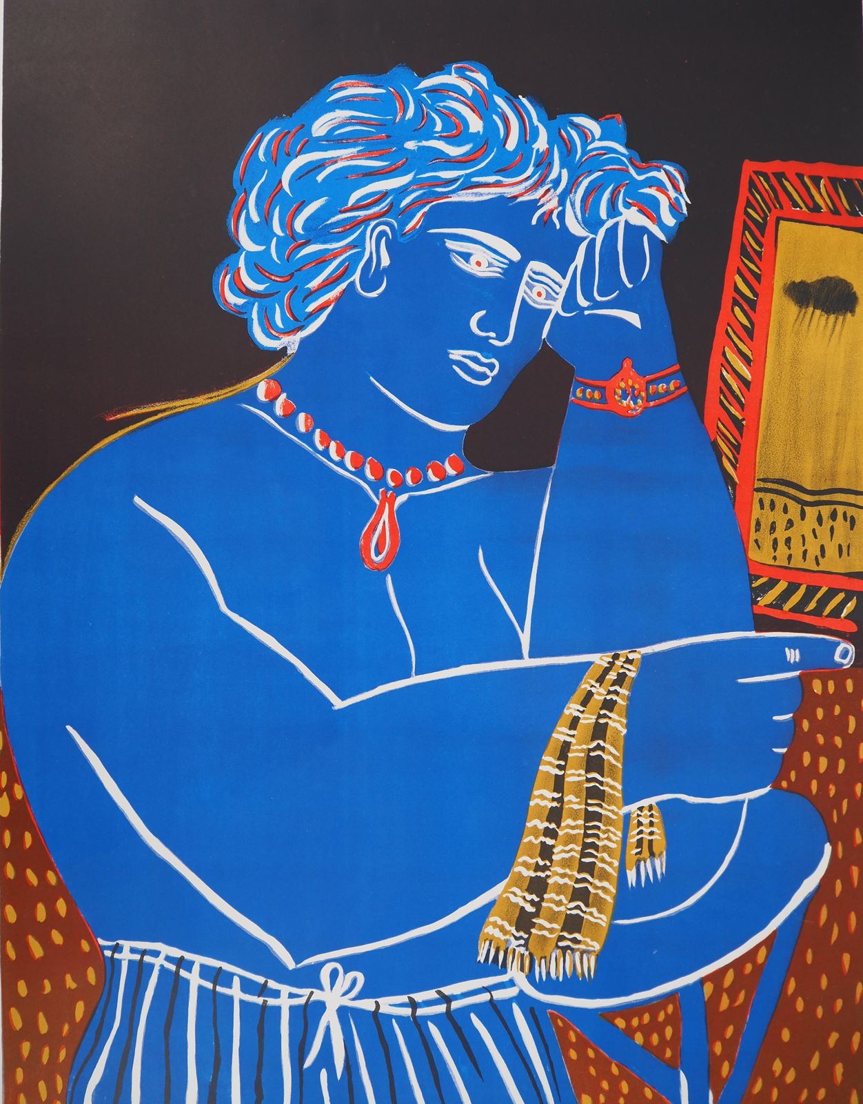 Alekos Fassianosgreece : Thinker With A Watch (Fiac 1978)   Original Lithograph, 19781978 photo Art