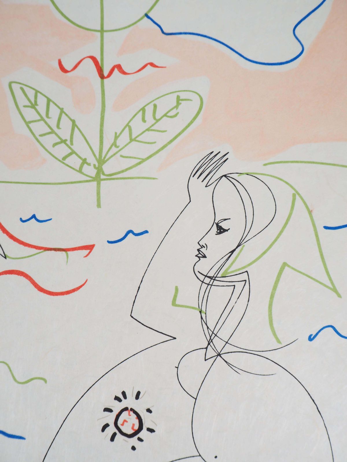 Jean Cocteaujean Cocteau & Raymond Moretti: Birth Of Venus   Original Handsigned Lithograph1973 photo vintage