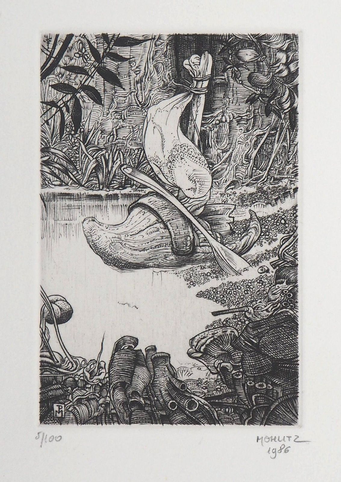 Philippe Mohlitzsurrealist Wetlands, 1986   Original Handsigned Etching1986
