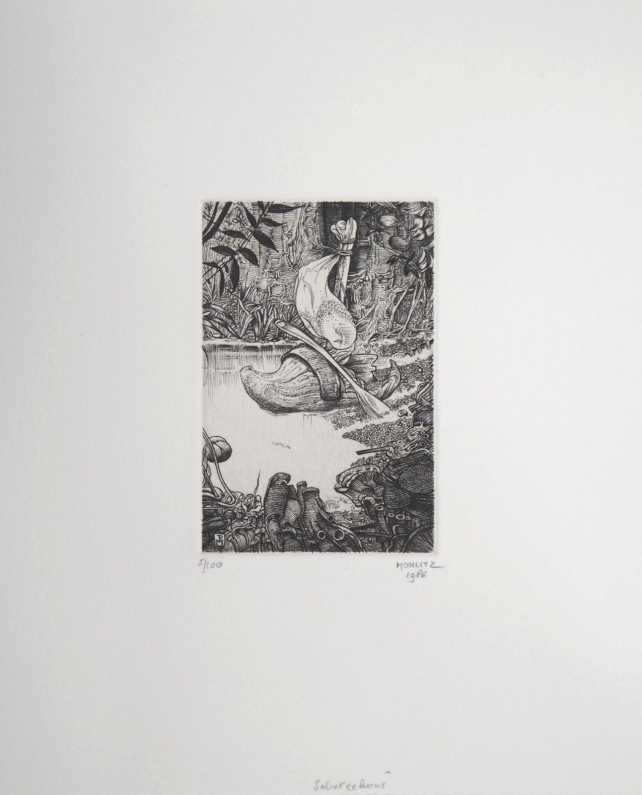Philippe Mohlitzsurrealist Wetlands, 1986   Original Handsigned Etching1986 photo Art