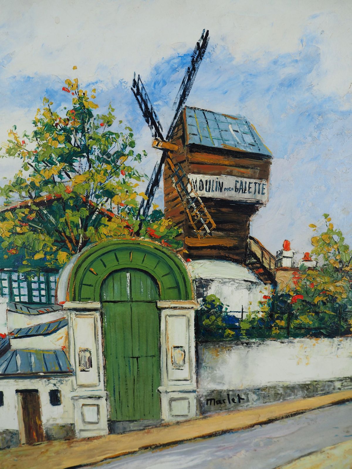 élisée Macletparis, Montmartre : Moulin De La Galette (The Mill)   Oil Painting   Signed photo 3824.0