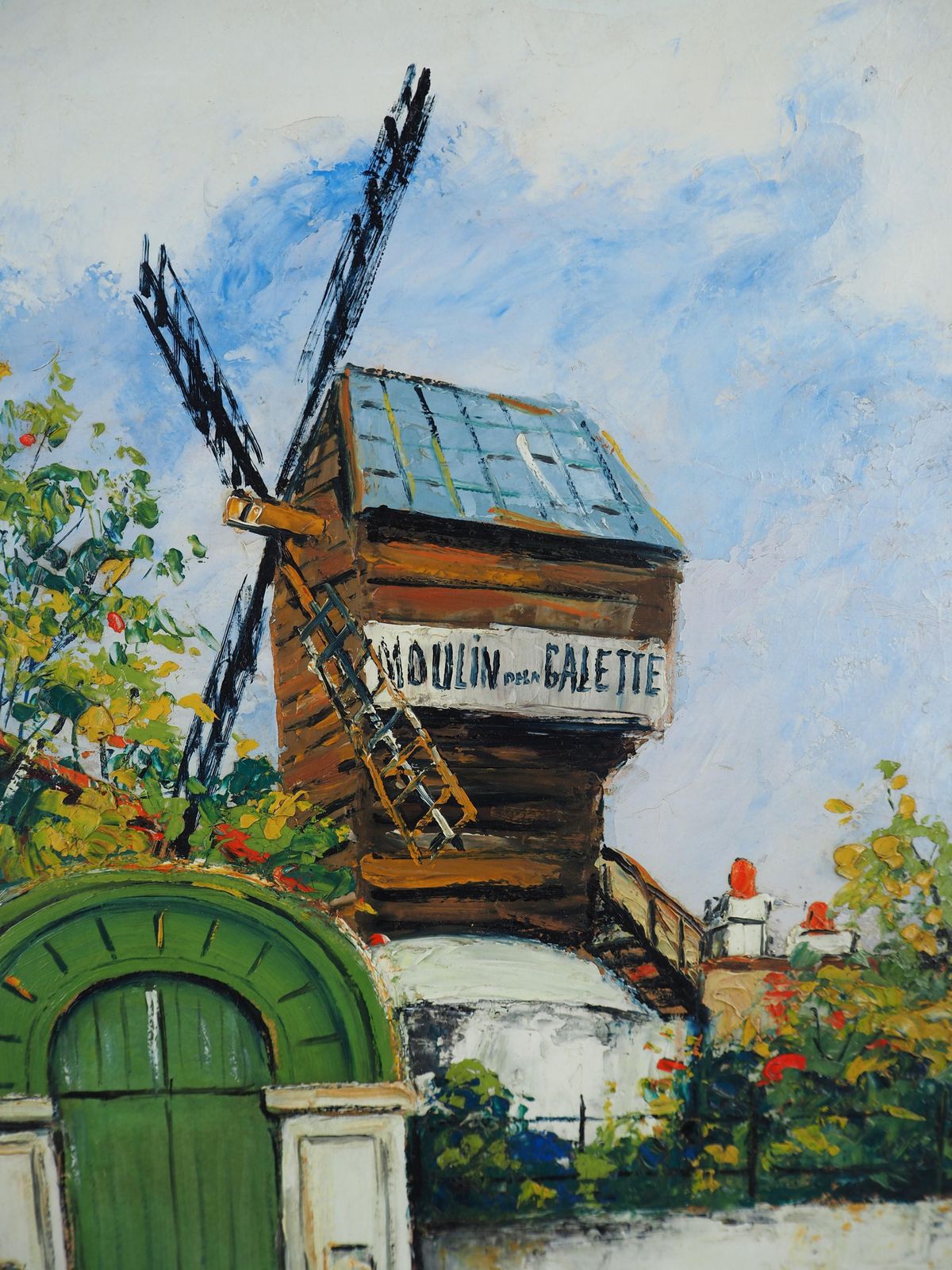 élisée Macletparis, Montmartre : Moulin De La Galette (The Mill)   Oil Painting   Signed photo vinterior
