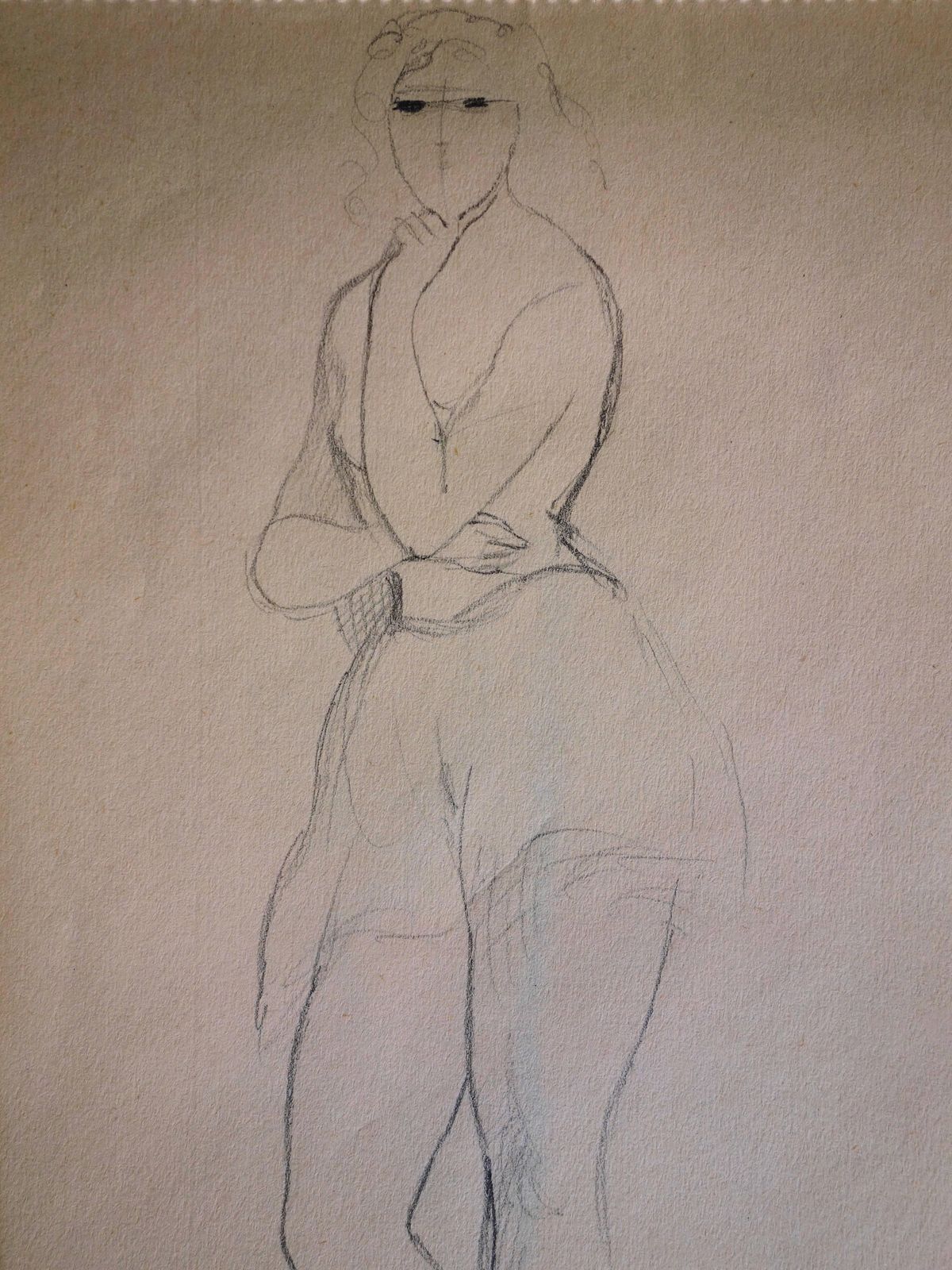 Marie Laurencinfemale Drawing   Original Pencil Drawing photo for sale