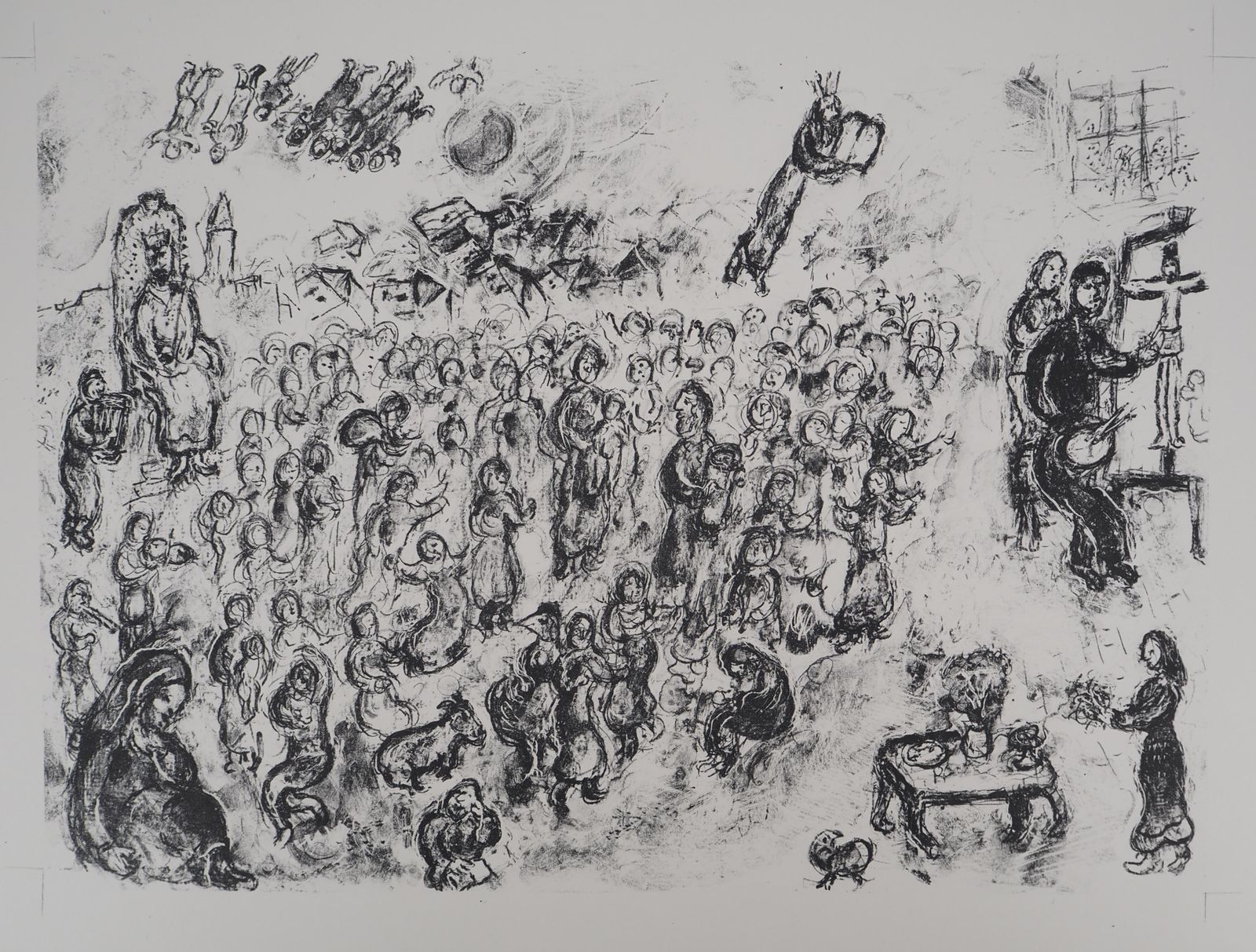Marc Chagalla Bible Overview   Original Lithograph (Mourlot #746)1976