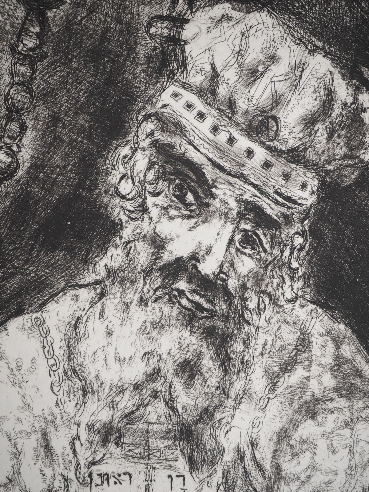 Marc Chagallbible : Aaron And The Candle (Menorah), 1939   Original Etching1939 photo Art