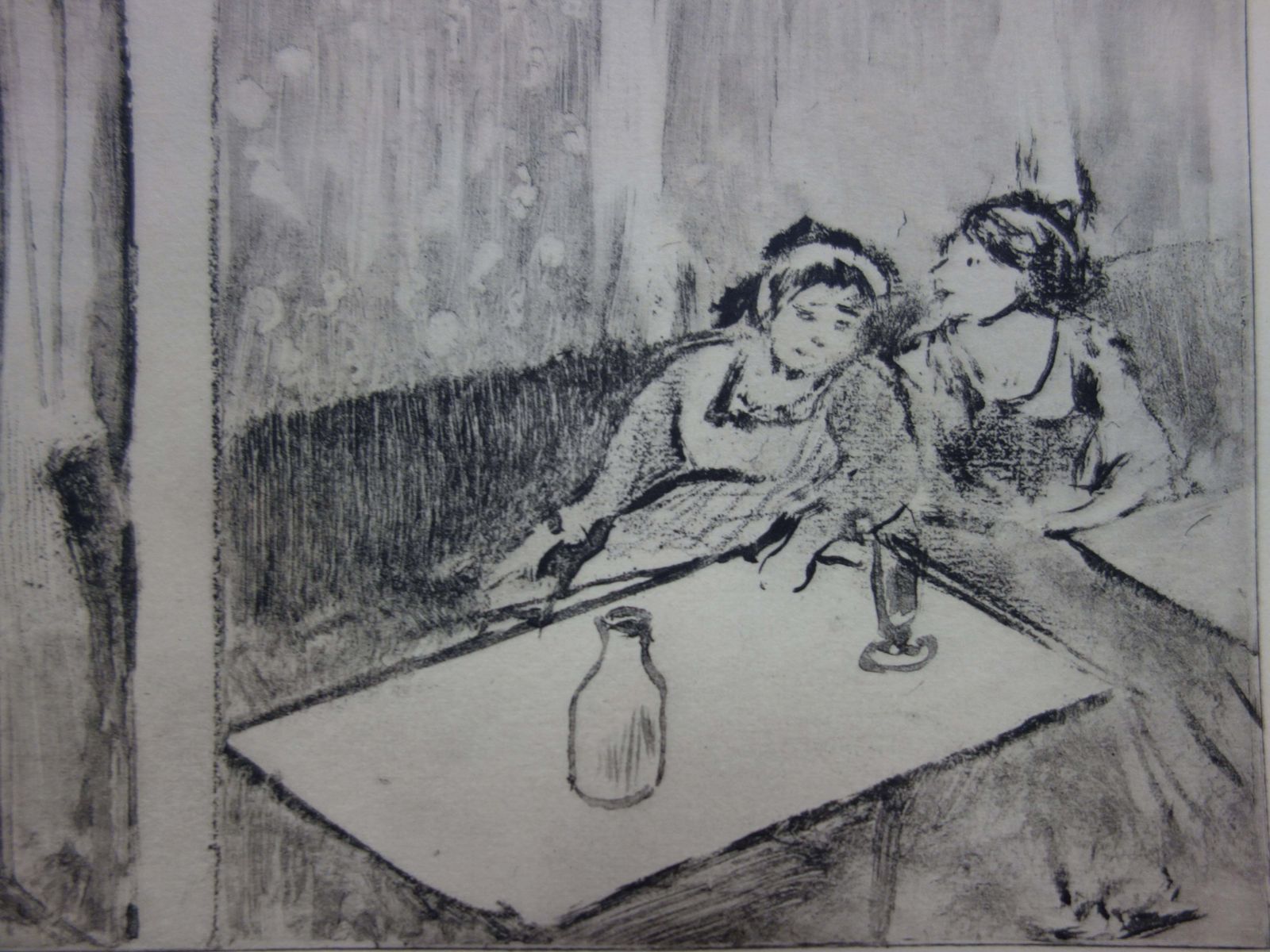 (After) Edgar Degaswhorehouse Scene : Champagne Before Love   Etching1935 photo Art