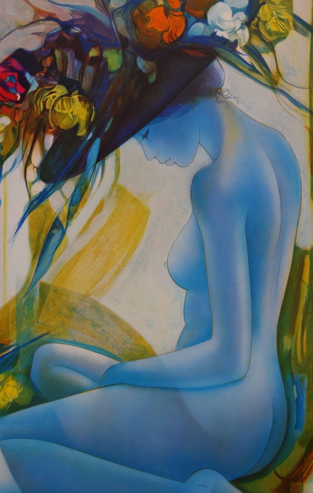 Jean Baptiste Valadiewoman With Tall Hat   Original Handsigned Lithograph   199ex photo for sale