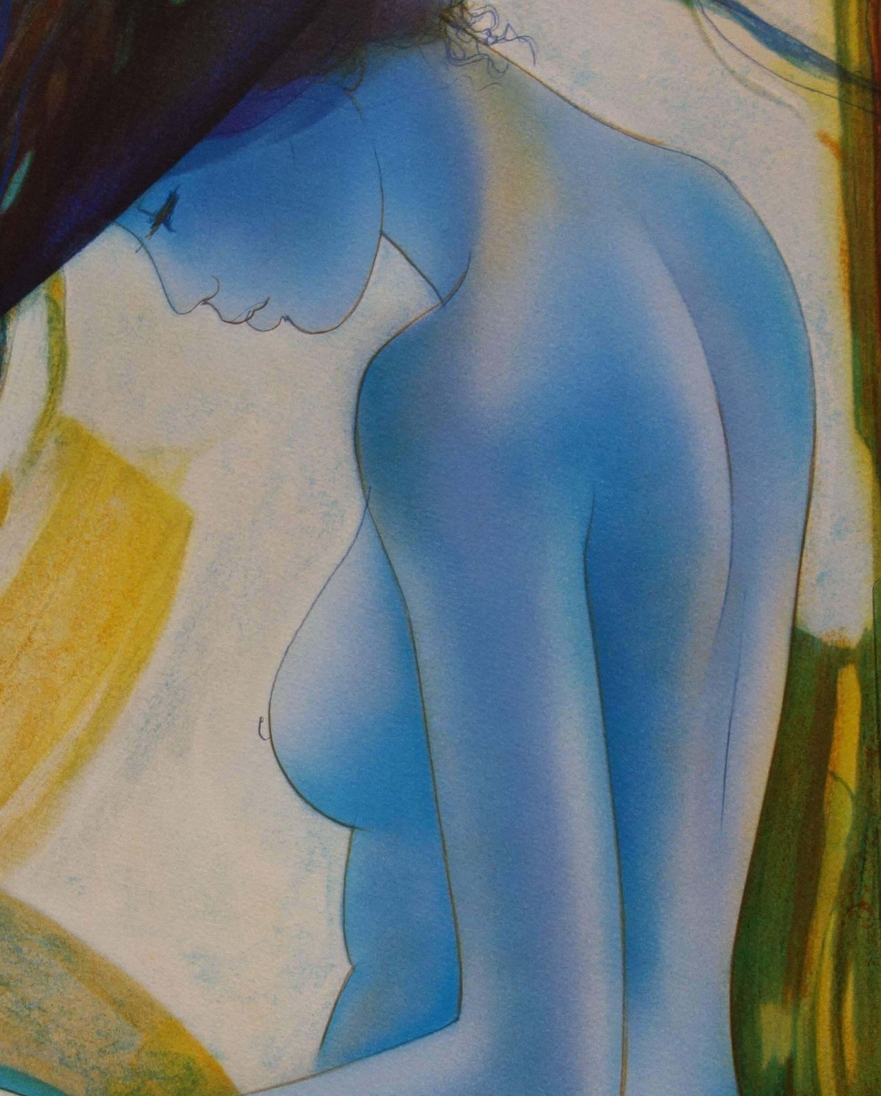 Jean Baptiste Valadiewoman With Tall Hat   Original Handsigned Lithograph   199ex photo 212.0