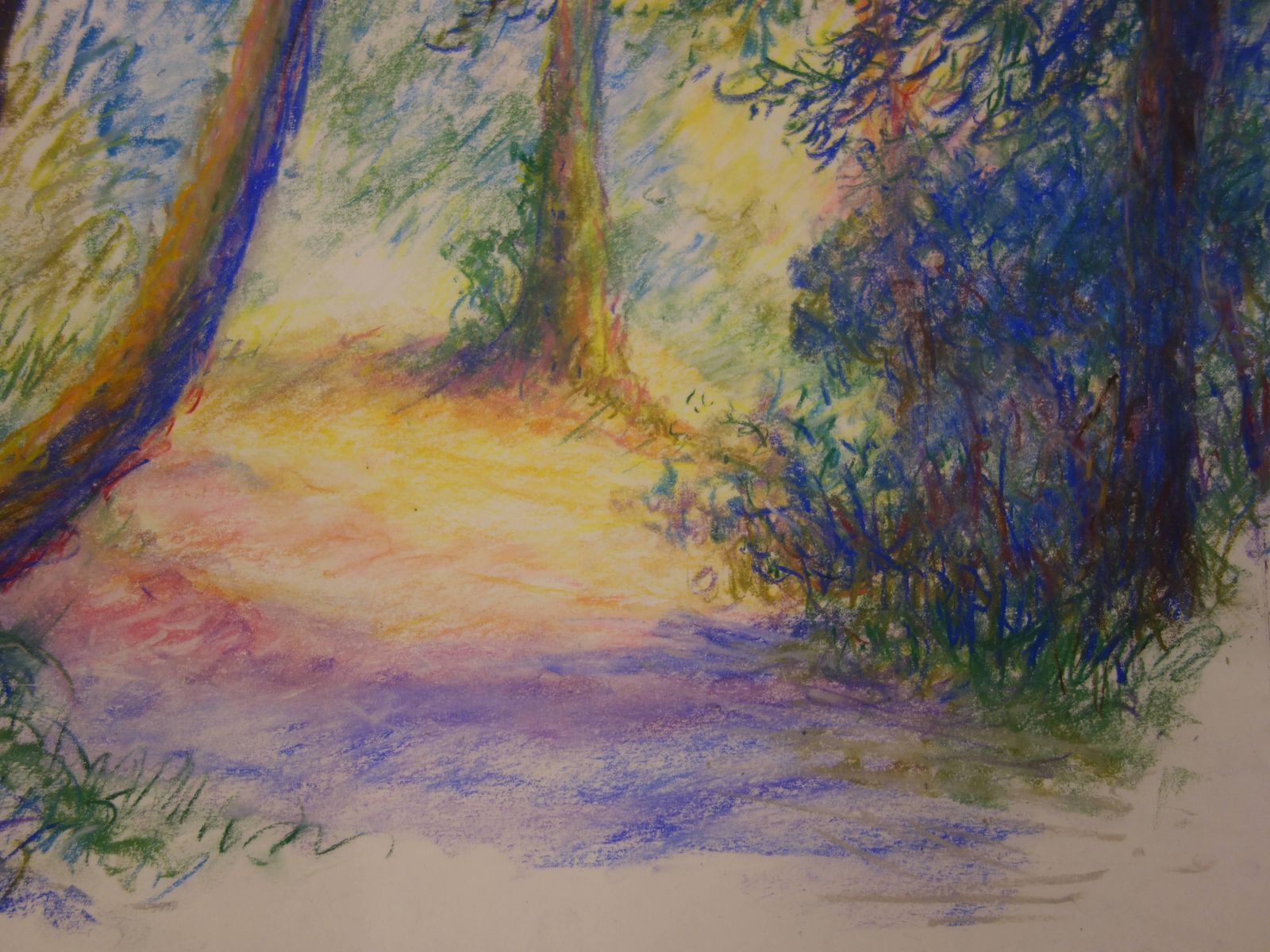 Gaston Coppensfirst Hours Of The Day In The Woods   Original Charcoals Drawing photo vinterior