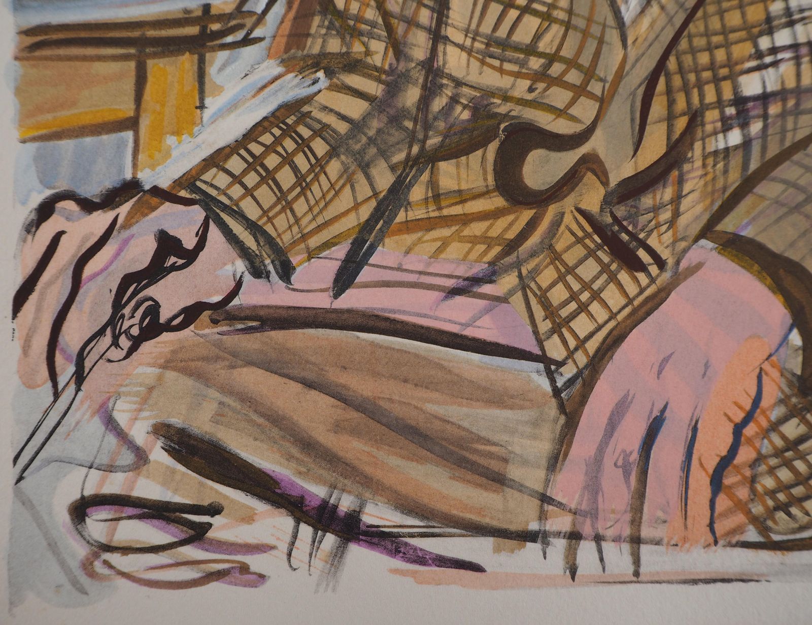 Raoul Dufyself Portrait (The Artist In A Armchair)   Original Lithograph1953 photo 416.0