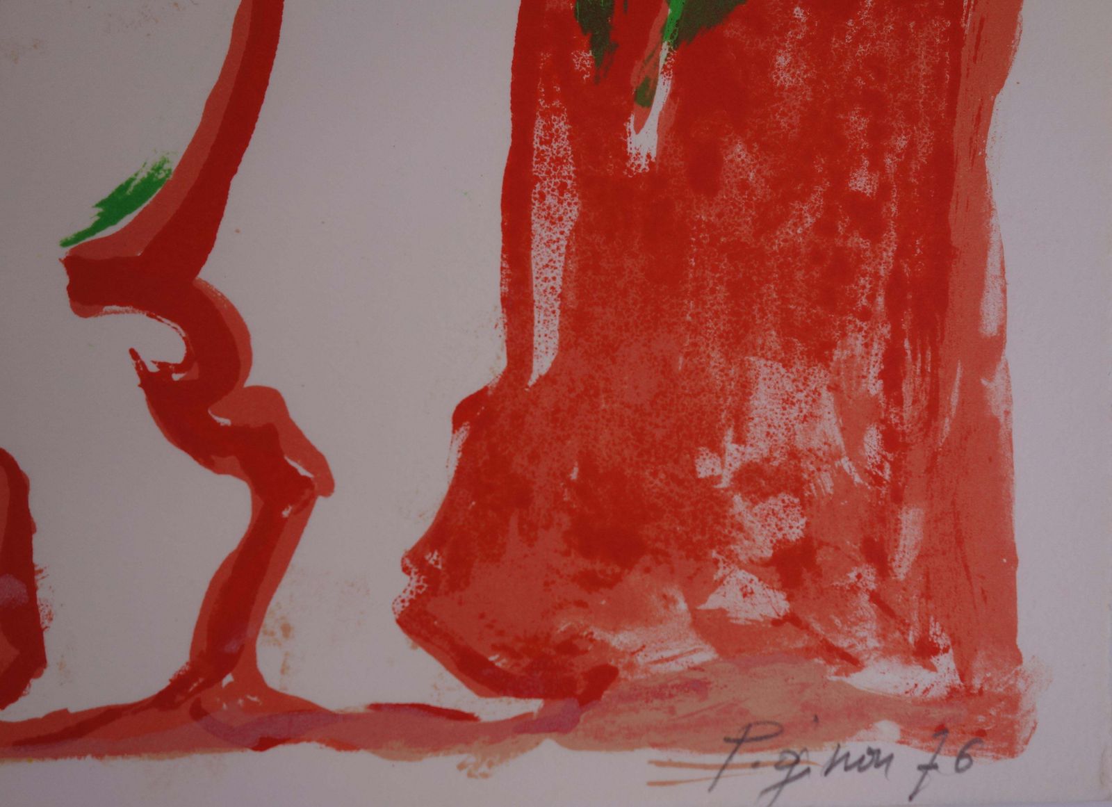 Edouard Pignonfederico Fellini With A Nude   Original Handsigned Lithograph   100 Ex1976 photo furniture