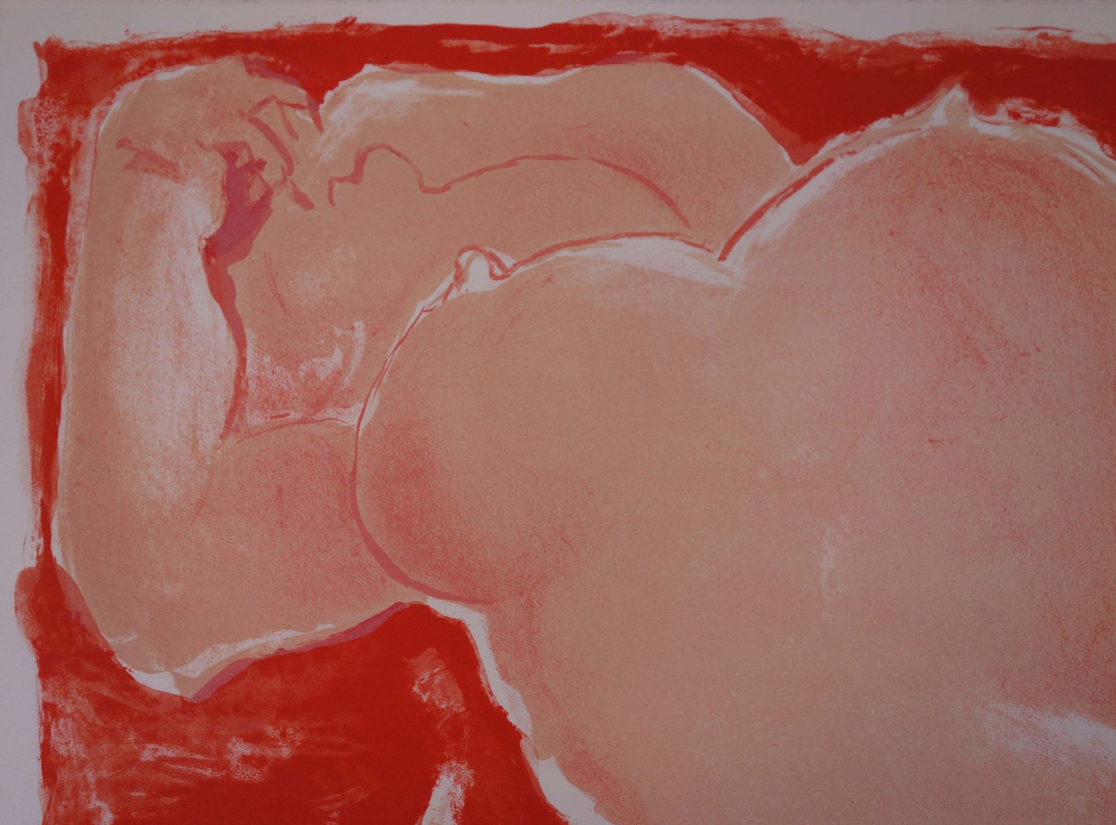 Edouard Pignonfederico Fellini With A Nude   Original Handsigned Lithograph   100 Ex1976 photo Art