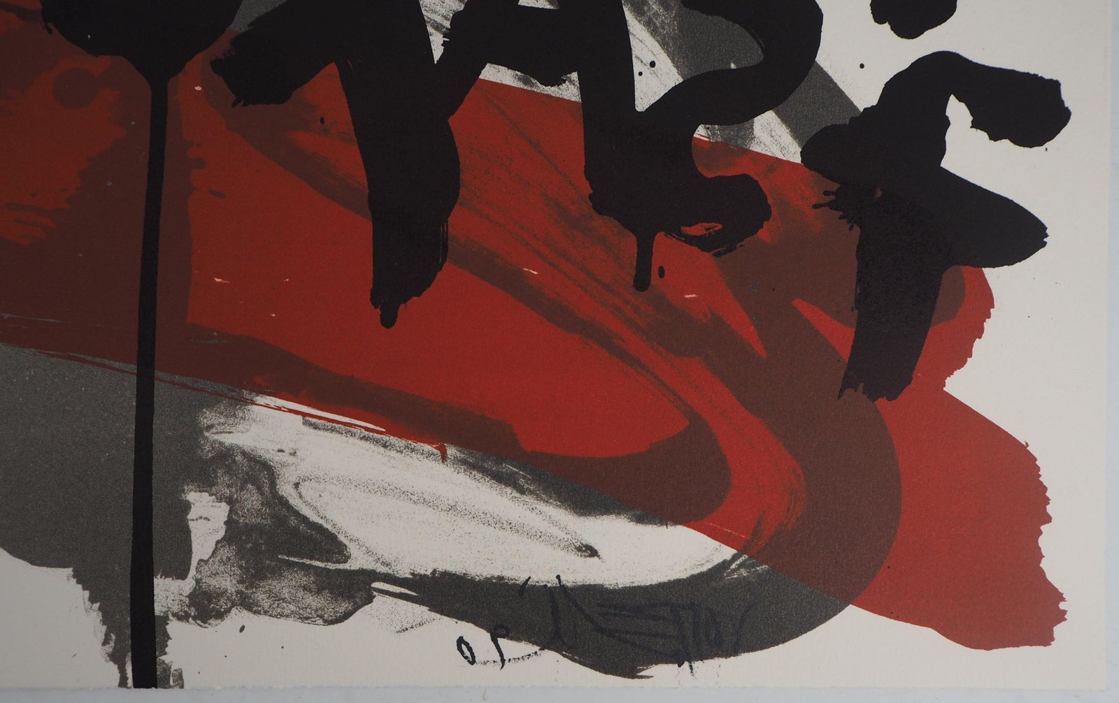 Wolf Vostellthe Scream,  Man In Black   Original Handsigned Lithograph   Ltd 85 Cop (Fluxus)1990 photo for sale