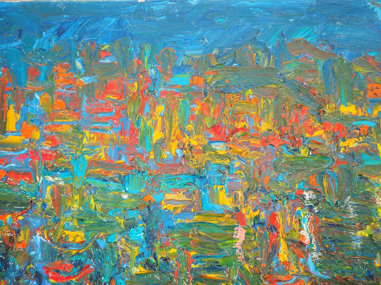 André Cottavoznight In Saint Tropez Harbor   Original Oil Painting, Signed photo vinterior