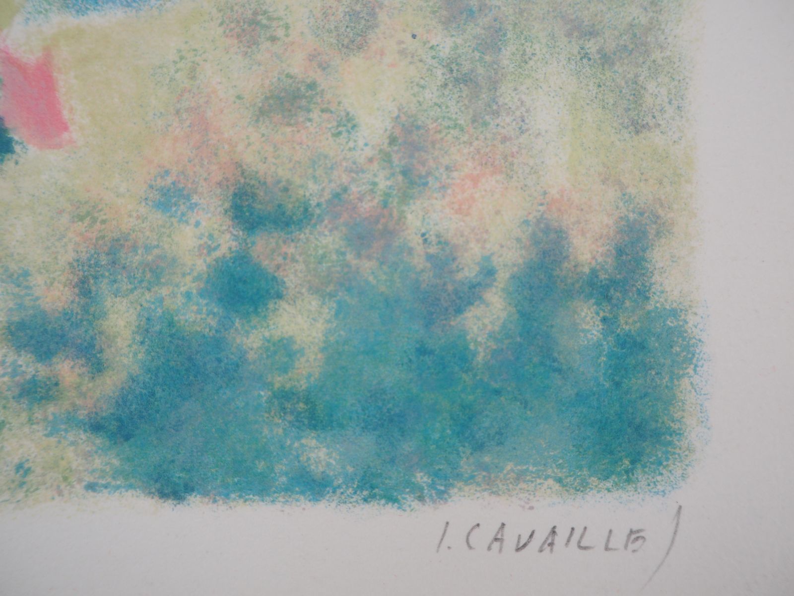 Jules Cavaillestribute To Cezanne : The Bather   Original Handsigned Lithograph1966 photo furniture