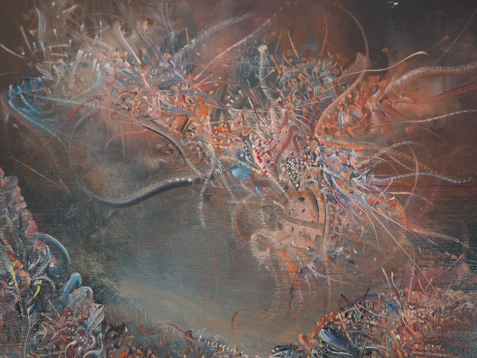Marc Jansonsurrealist Landscape   Original Oil On Canvas, Handsigned photo Art