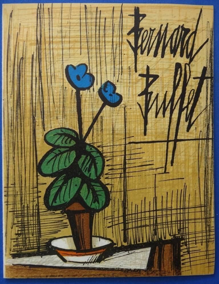 Bernard Buffetsmall Blue Primrose : Original Lithograph   Mourlot 19801980
