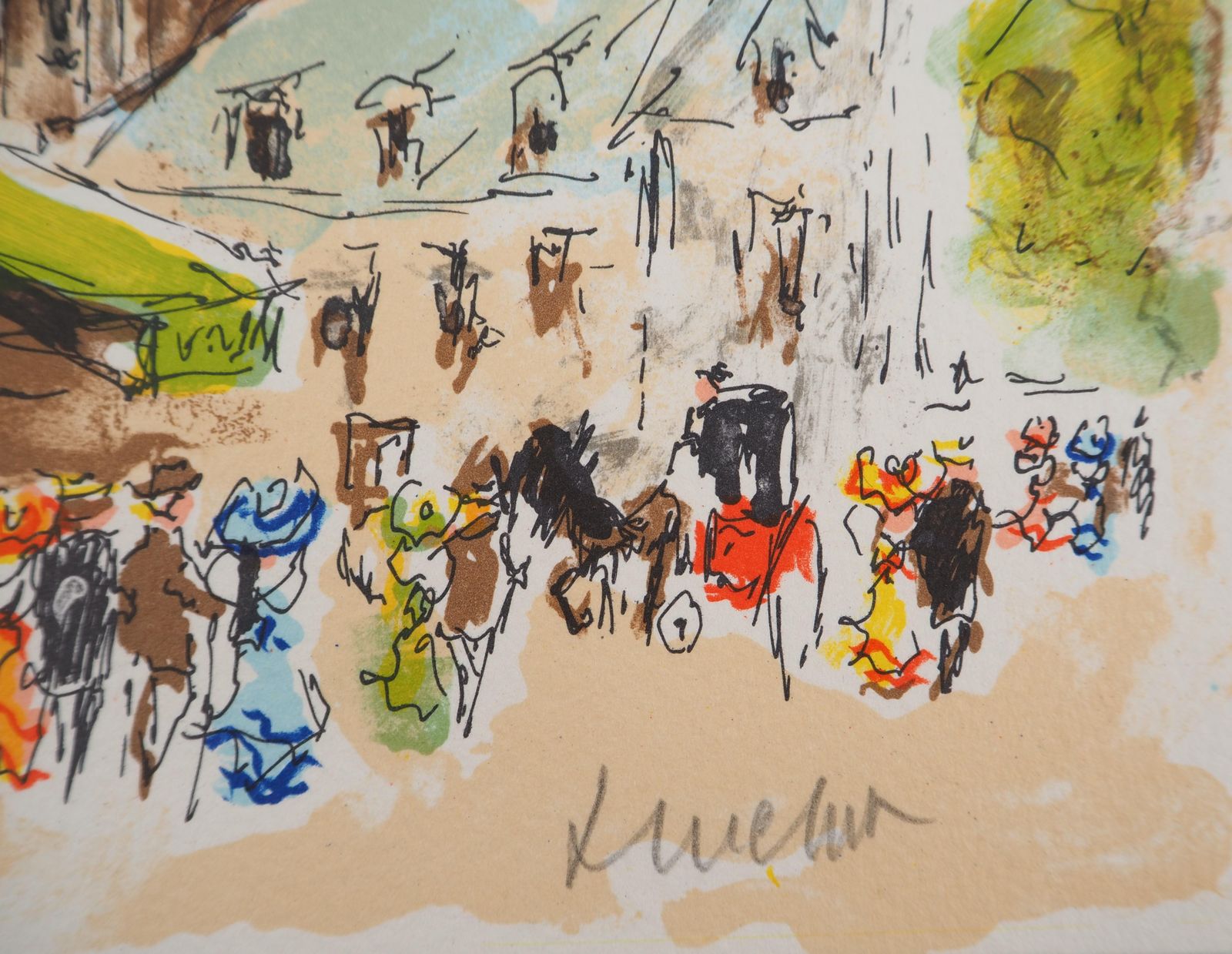 Urbain Huchetparis : Saint Germain Des Pres   Original Lithograph Handsigned And Numbered1980 photo 102.0