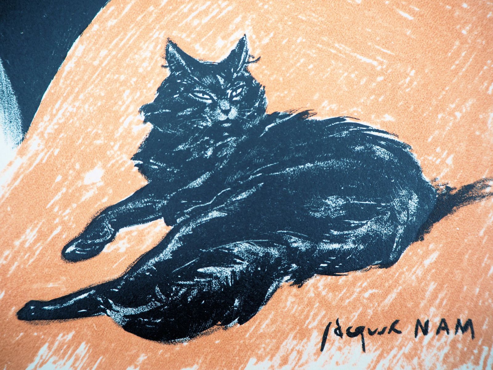 Jacques Namnude And Cat   Original Lithograph   C. 1937c. 1937 photo vinterior