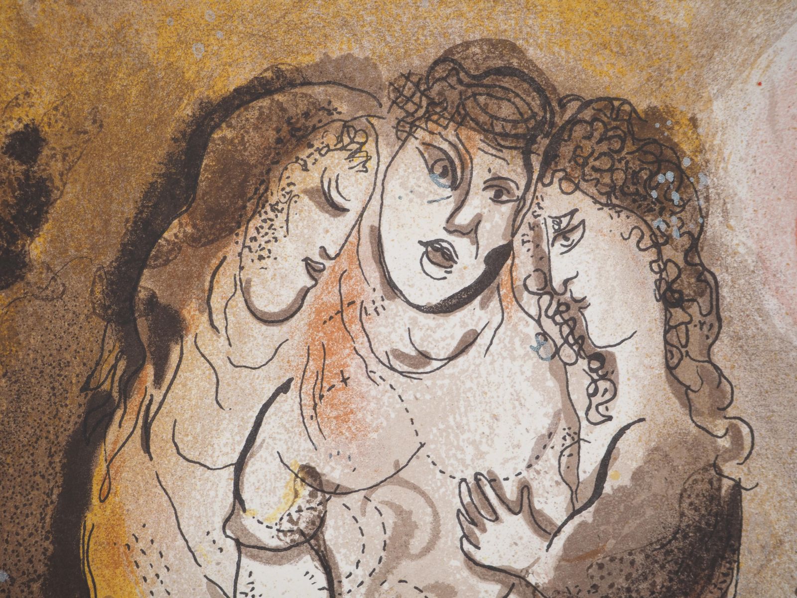 Marc Chagallthe Bible : Noemie And Her Daughters   Original Lithograph1960 photo 425.0
