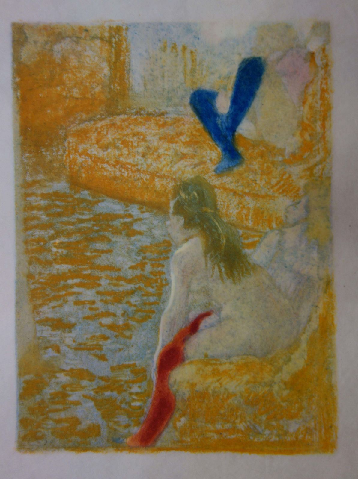 (After) Edgar Degaswhorehouse Scene : The Yellow Saloon   Original Etching1935