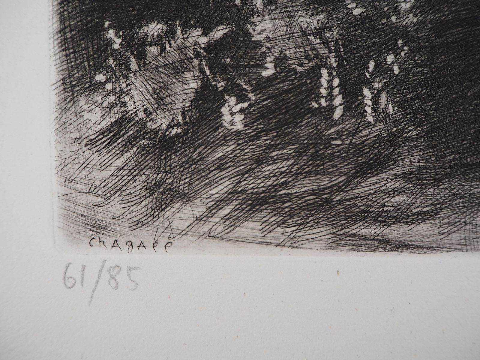 Marc Chagallthe Goats And The Lion   Original Etching   Ref. Sorlier #1981952 photo vinterior